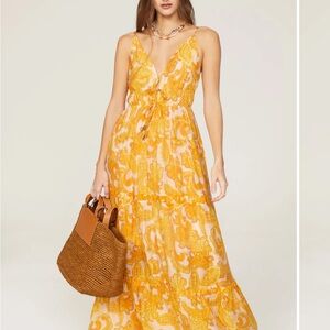 MINKPINK Yellow Floral Maxi Dress